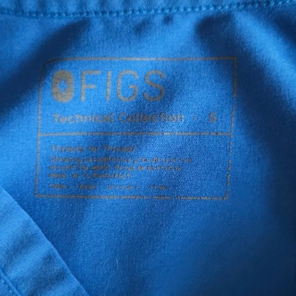 Figs Royal Blue Catarina Small Scrub Top EUC - Picture 4 of 5